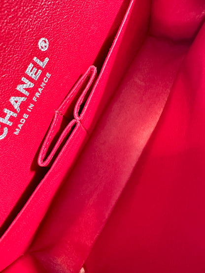 Chanel classic medium double flap bag red