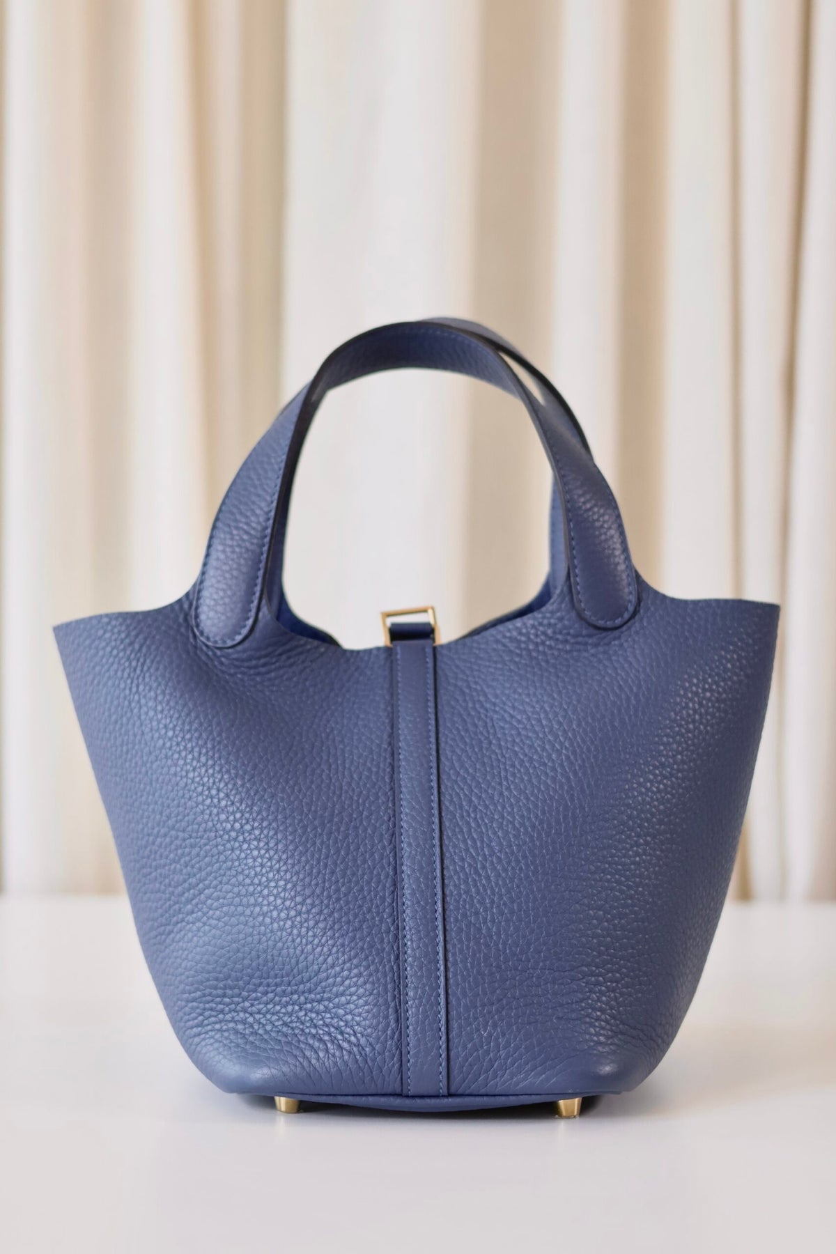 Hermes Picotin 18 Blue Tie