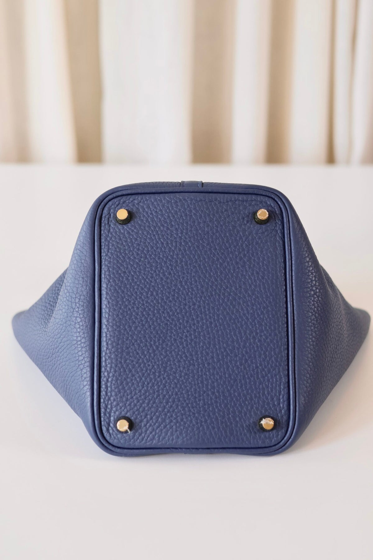Hermes Picotin 18 Blue Tie