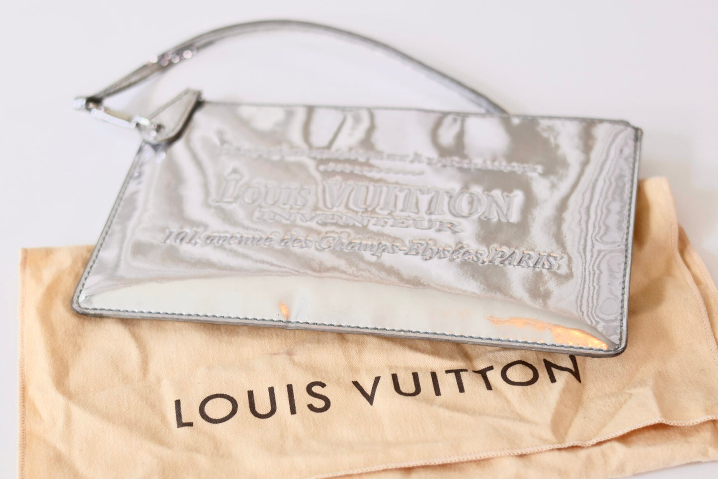 Louis Vuitton pouch silver monogram