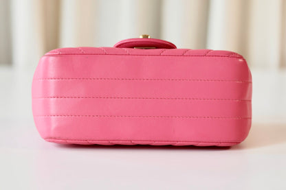 Chevron Mini Square Pink