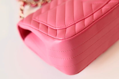 Chevron Mini Square Pink