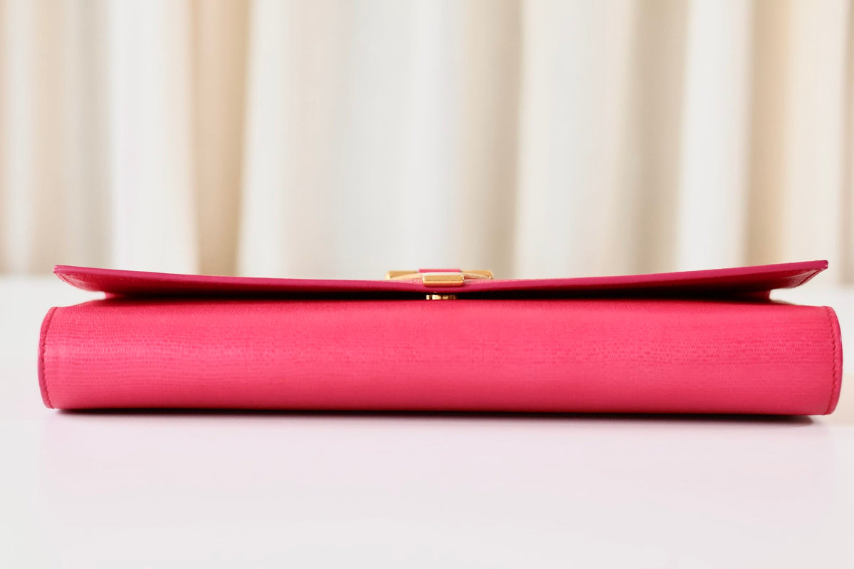 Saint Laurent pink clutch
