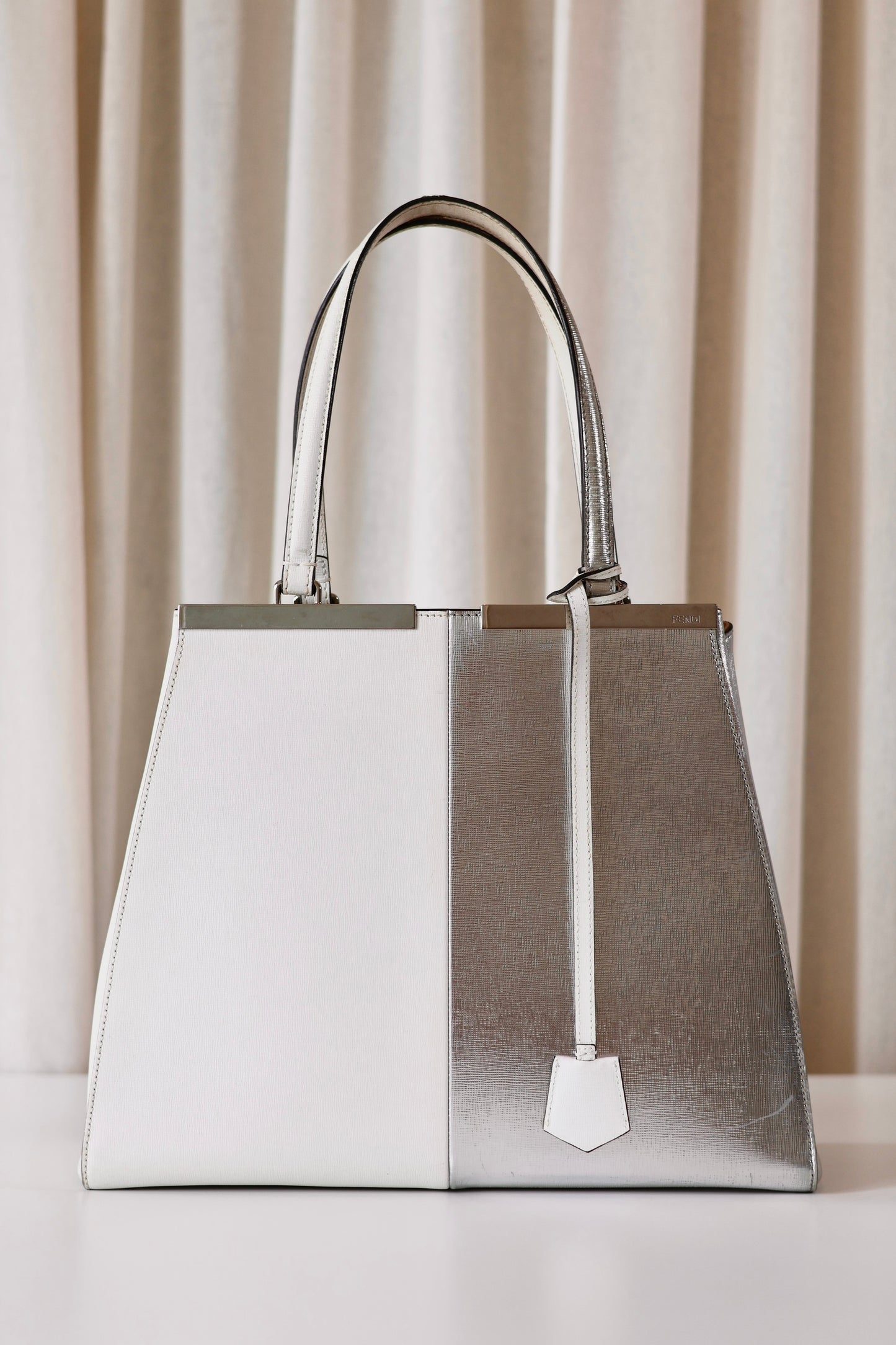 Fendi silver handbag