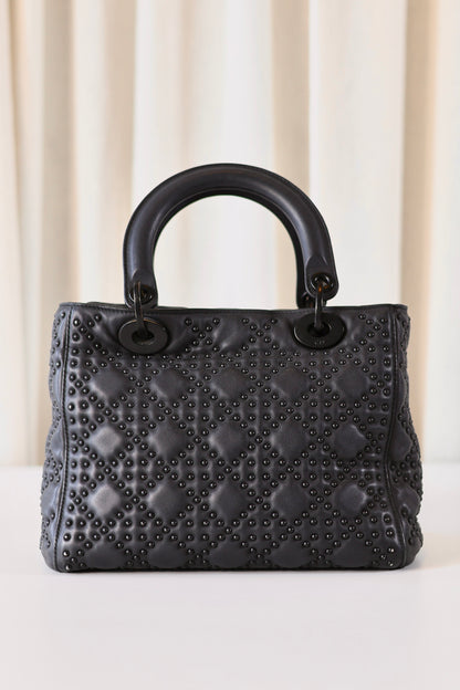 Lady Dior medium black studs