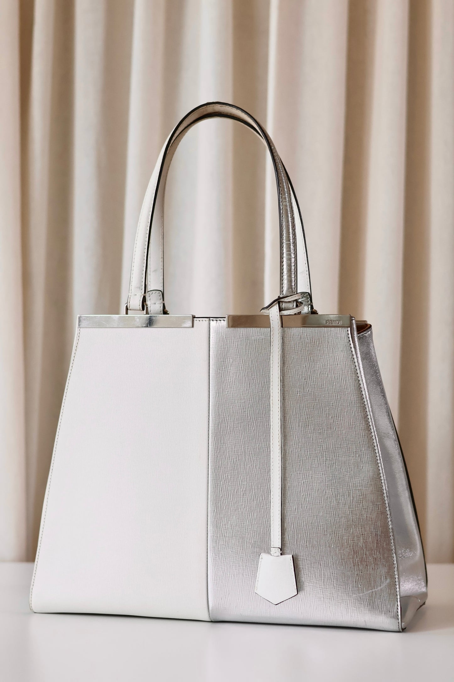Fendi silver handbag
