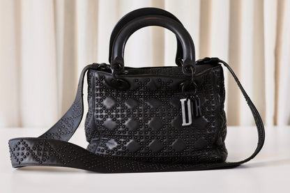 Lady Dior medium black studs