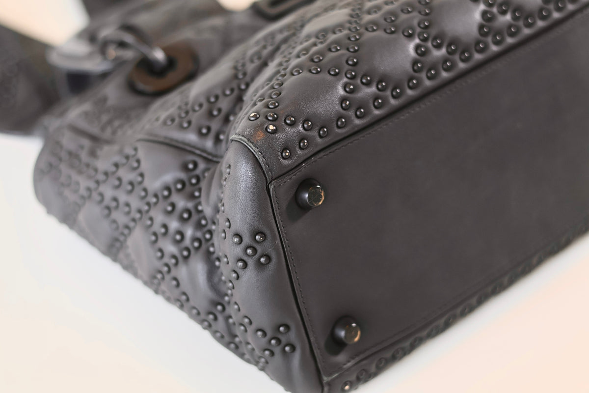 Lady Dior medium black studs