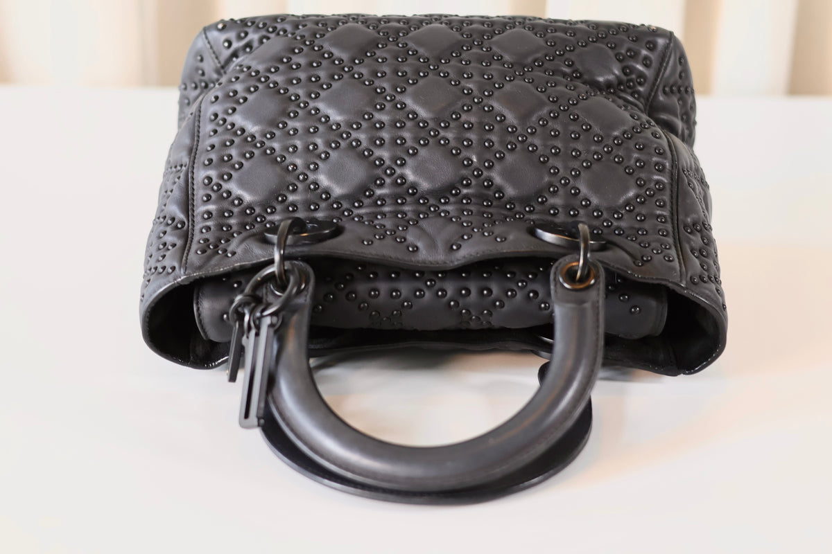 Lady Dior medium black studs