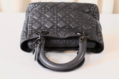 Lady Dior medium black studs