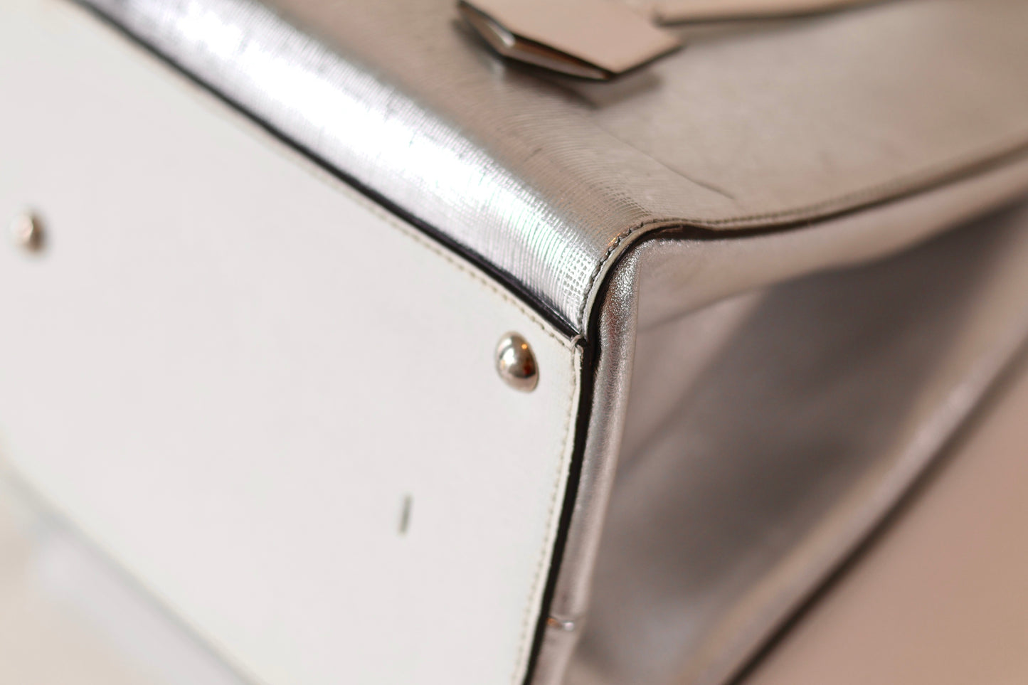 Fendi silver handbag