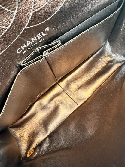 Chanel silver metallic Reissue