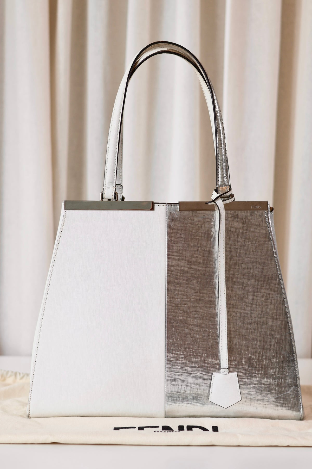 Fendi silver handbag