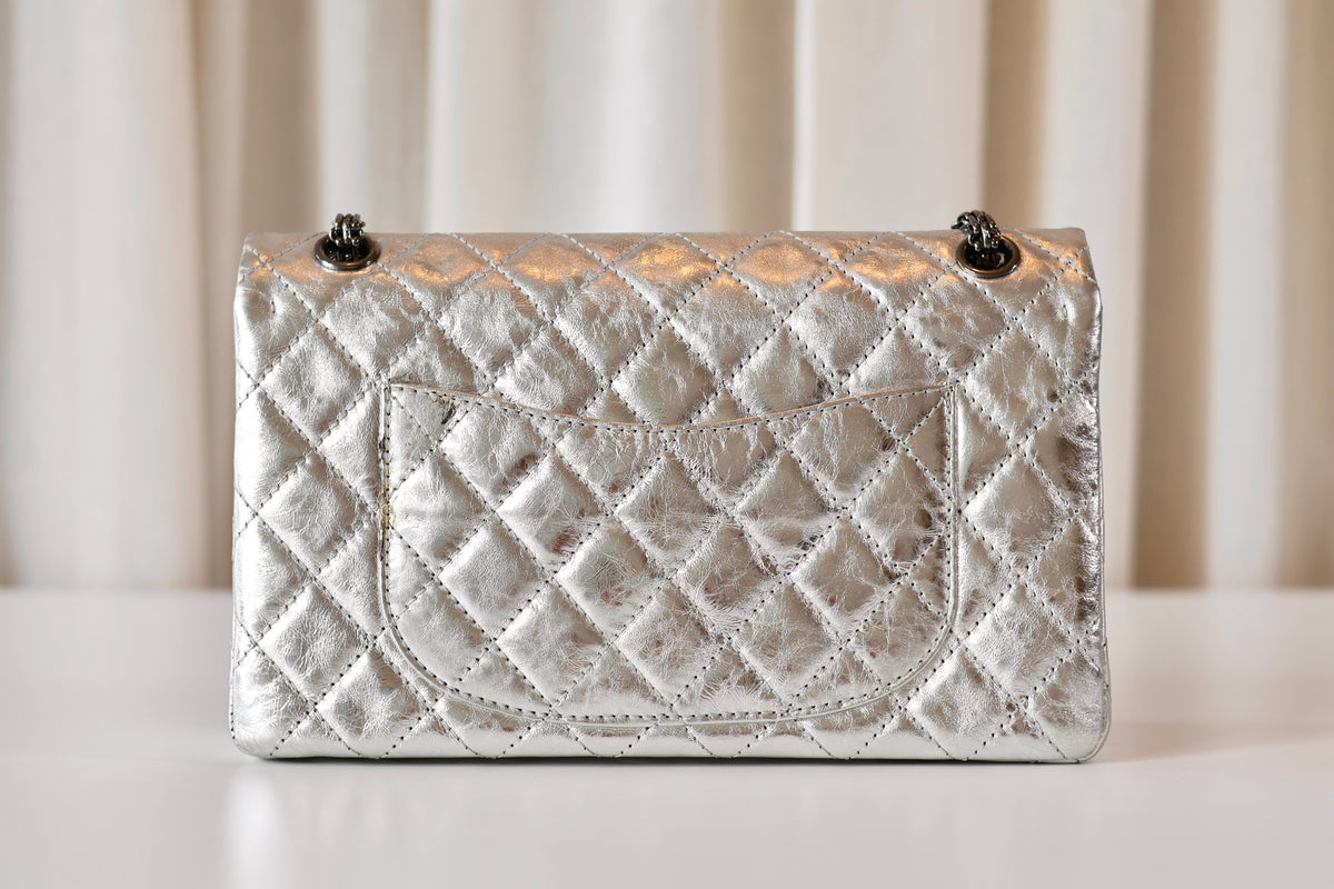 Chanel silver metallic Reissue