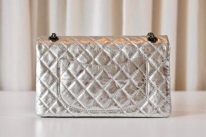 Chanel silver metallic Reissue