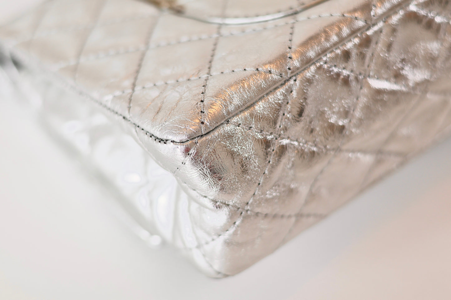 Chanel silver metallic Reissue