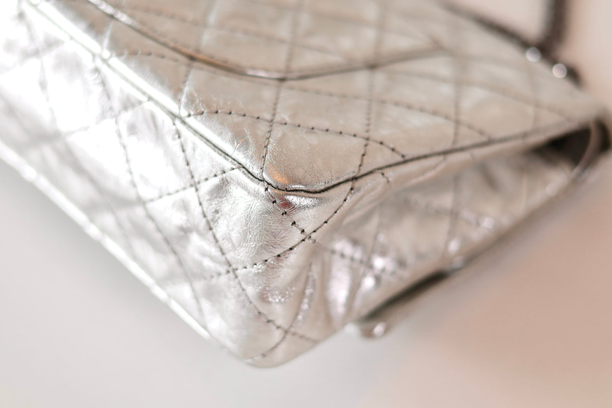 Chanel silver metallic Reissue