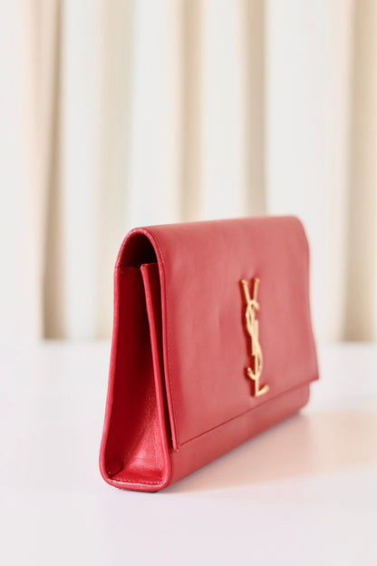 Saint Laurent red clutch