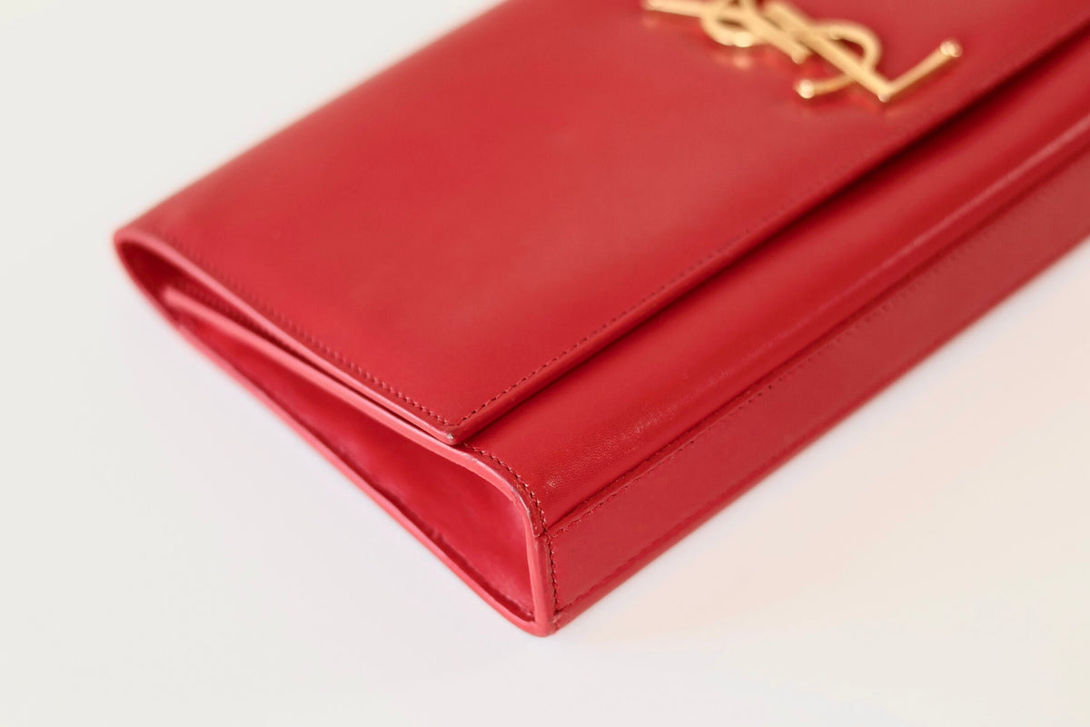 Saint Laurent red clutch
