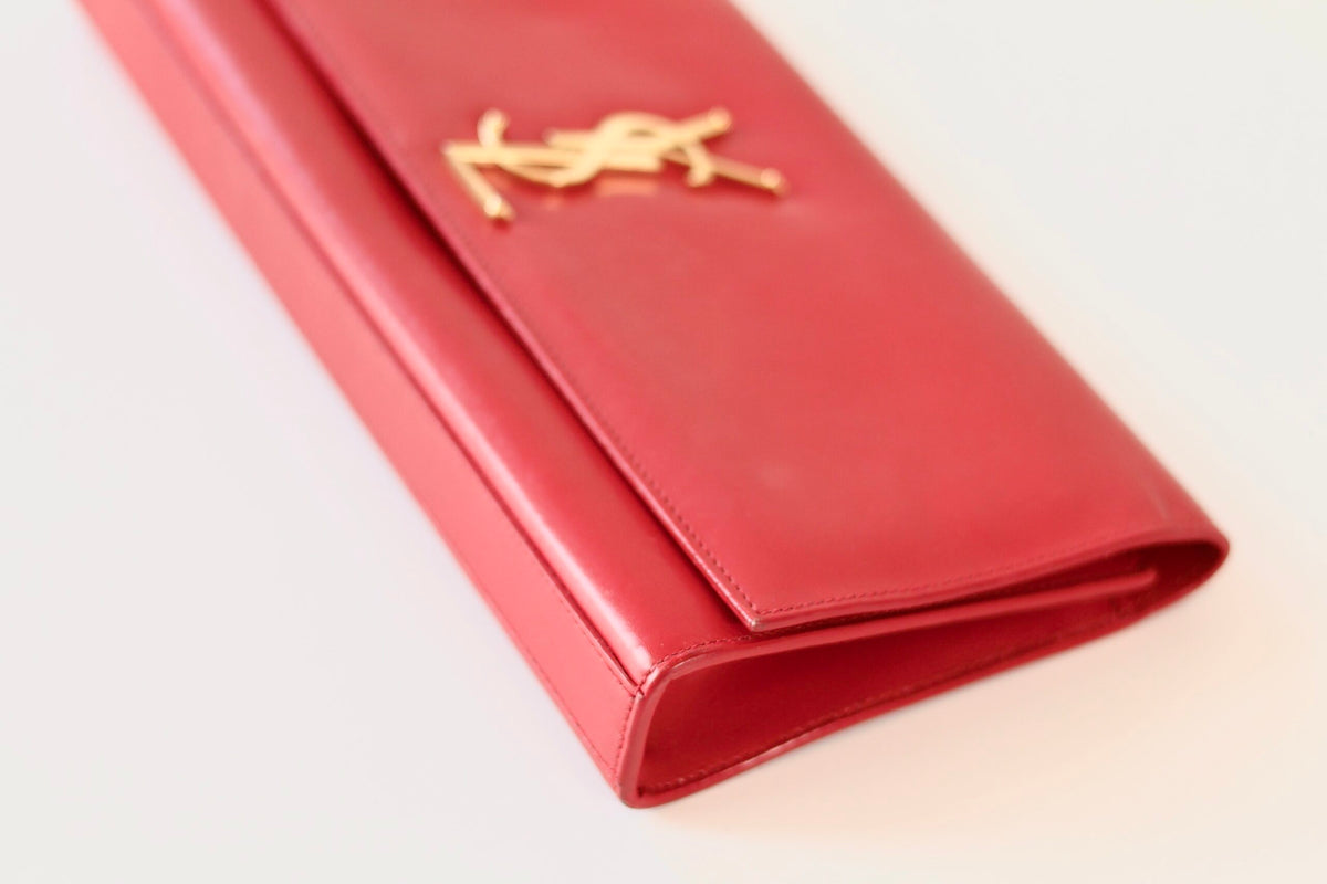 Saint Laurent red clutch