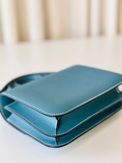Hermes Constance 18 New Blue Jean