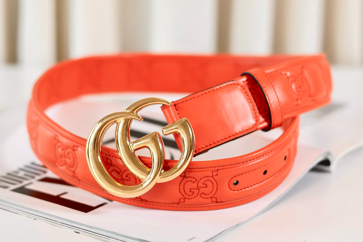 Gucci Marmont orange belt