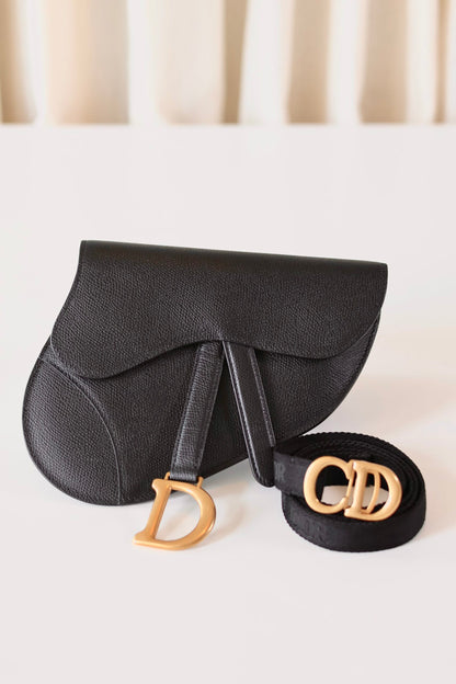 Dior saddle belt bag black