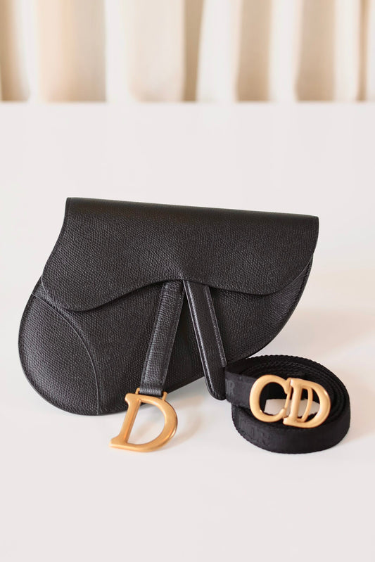 Dior saddle belt bag black