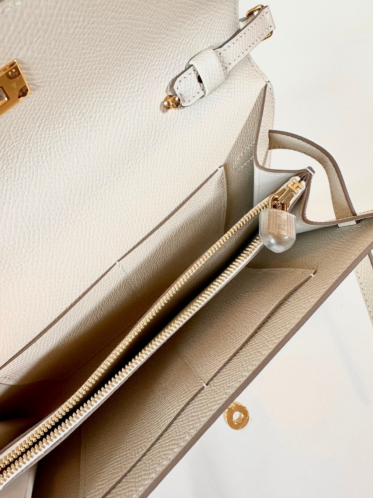 Hermes Kelly To Go Craie