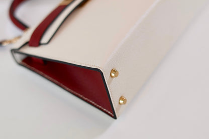 Hermes mini Kelly Special Order Nata - Rouge H