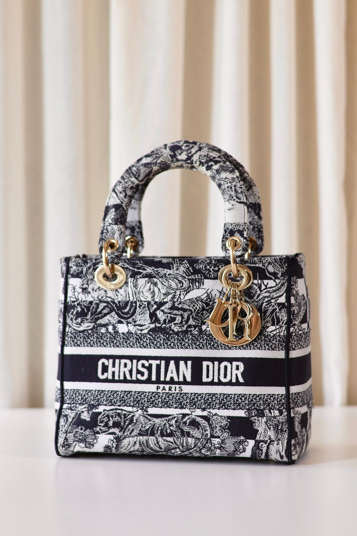 Lady Dior embroidered medium