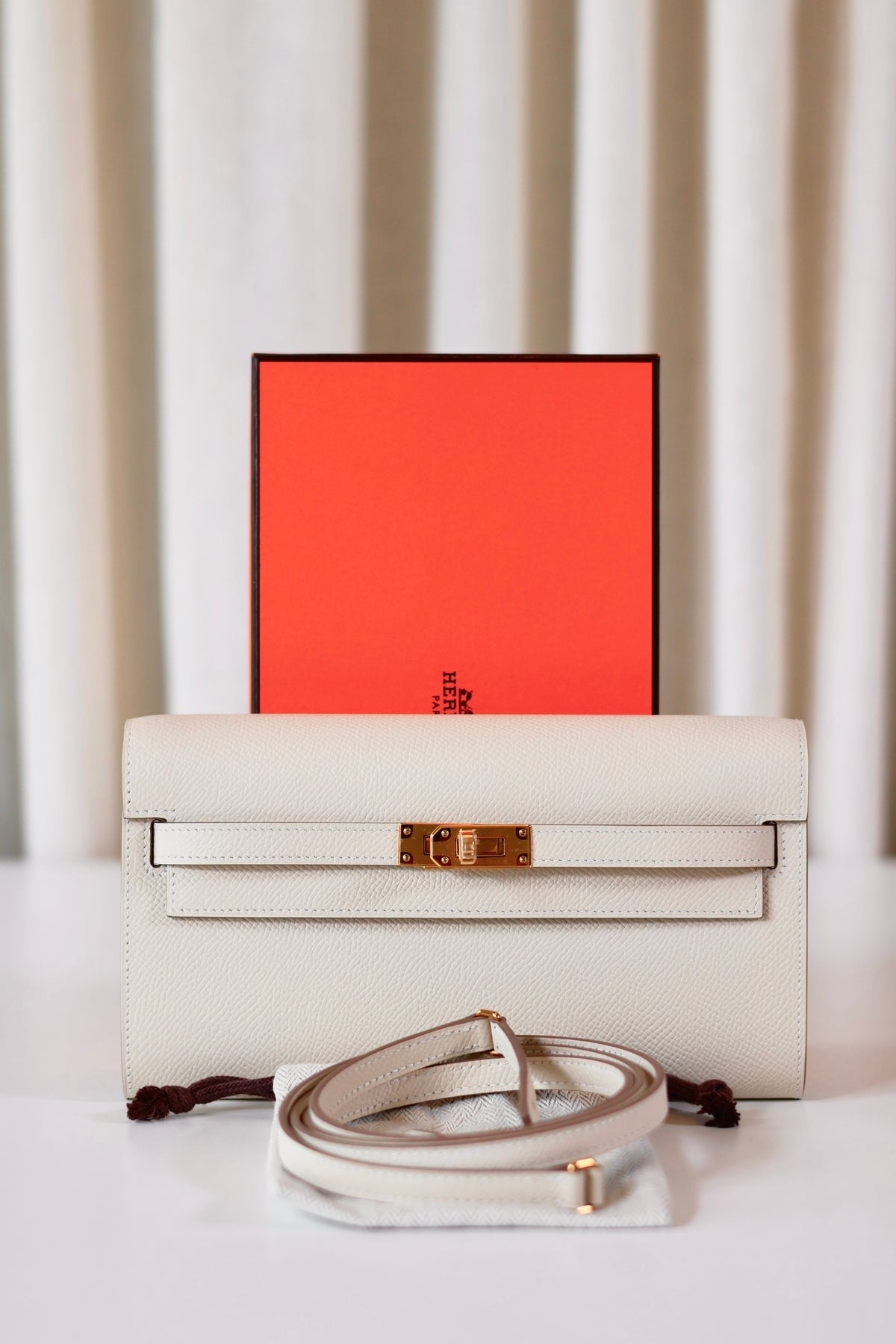 Hermes Kelly To Go Craie