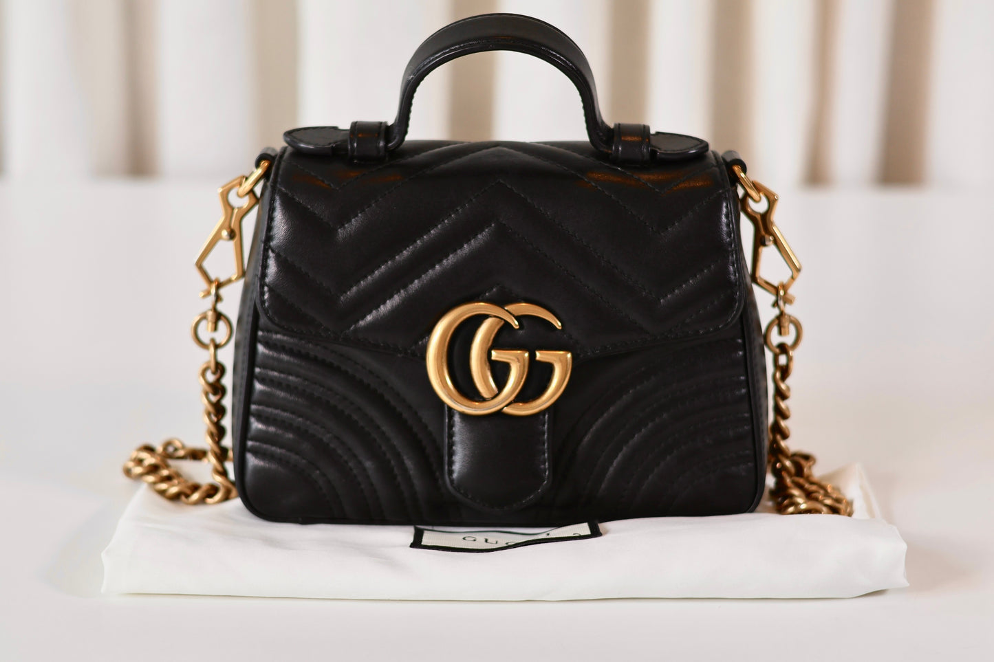 Gucci Marmont top handle black
