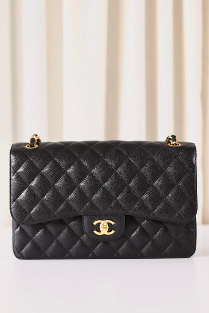 Chanel black Jumbo classic double flap bag