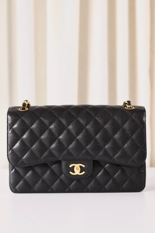 Chanel black Jumbo classic double flap bag