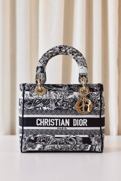 Lady Dior embroidered medium