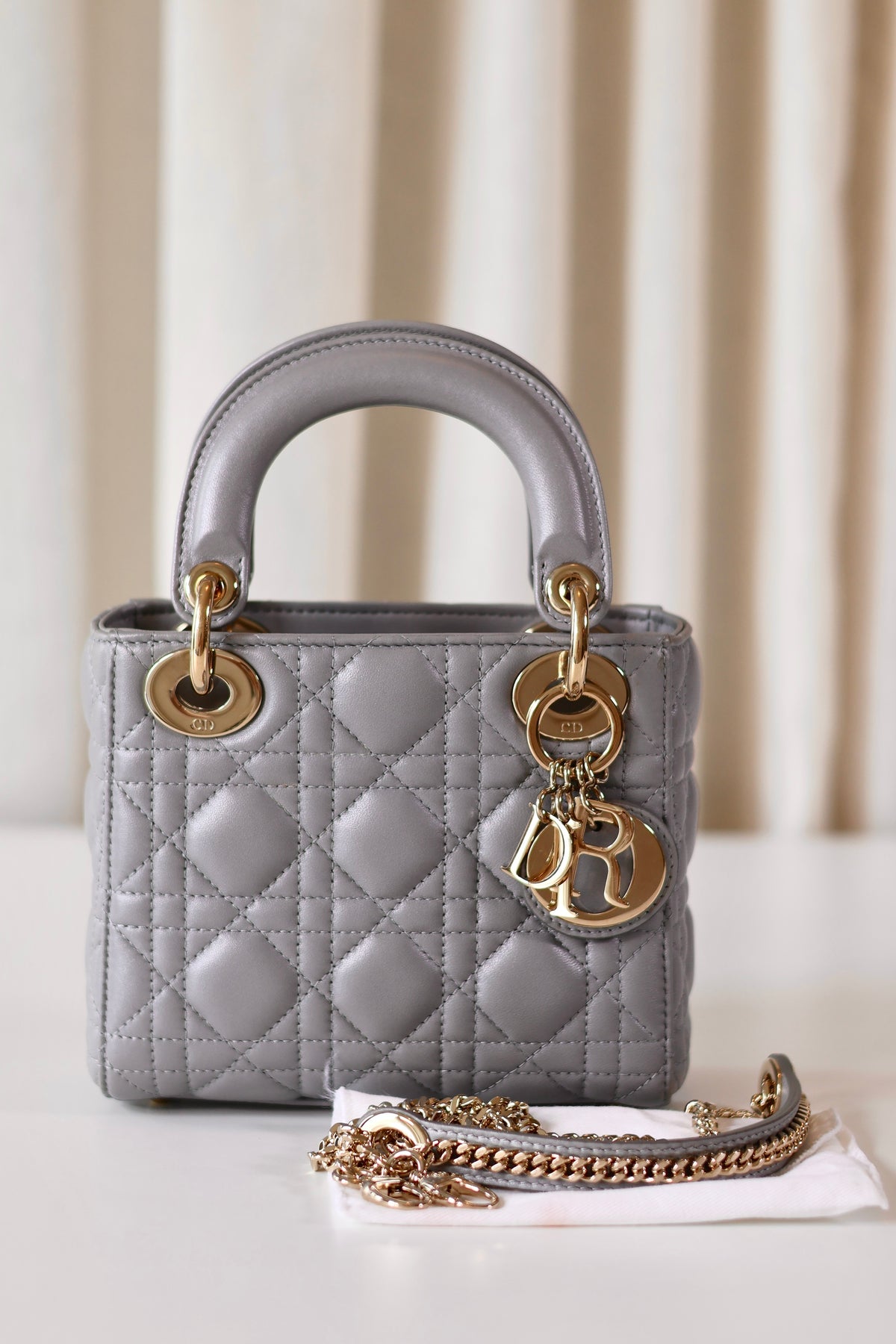 Lady Dior small trianon grey