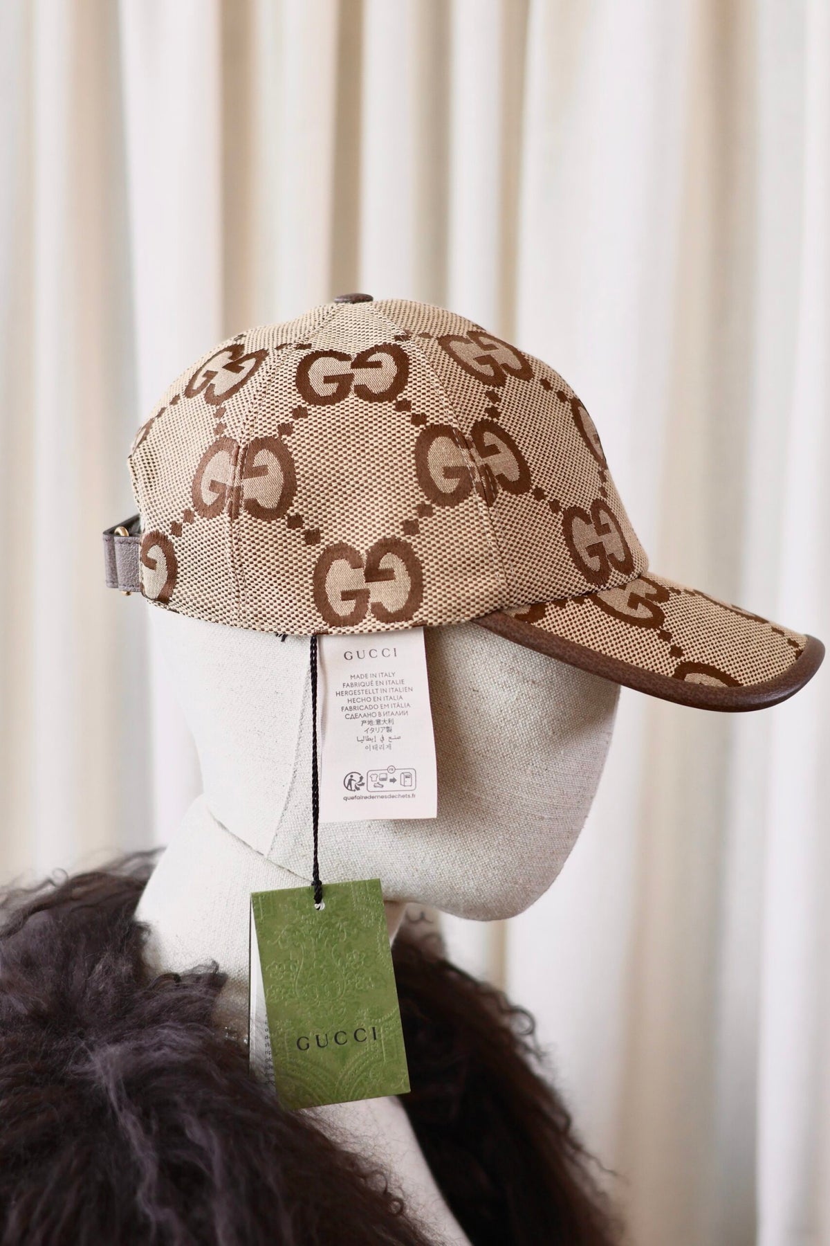 Gucci giant monogram cap L