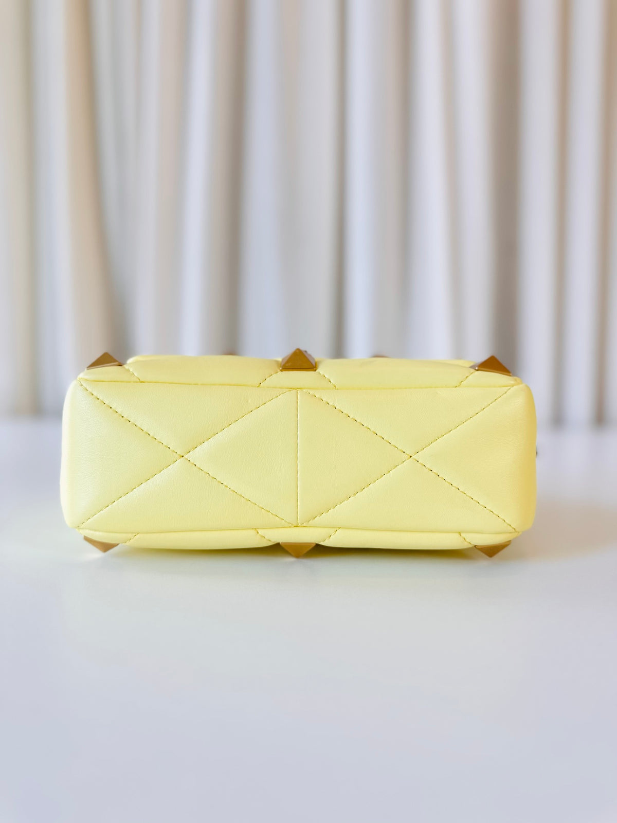 Valentino yellow Stud Roman bag