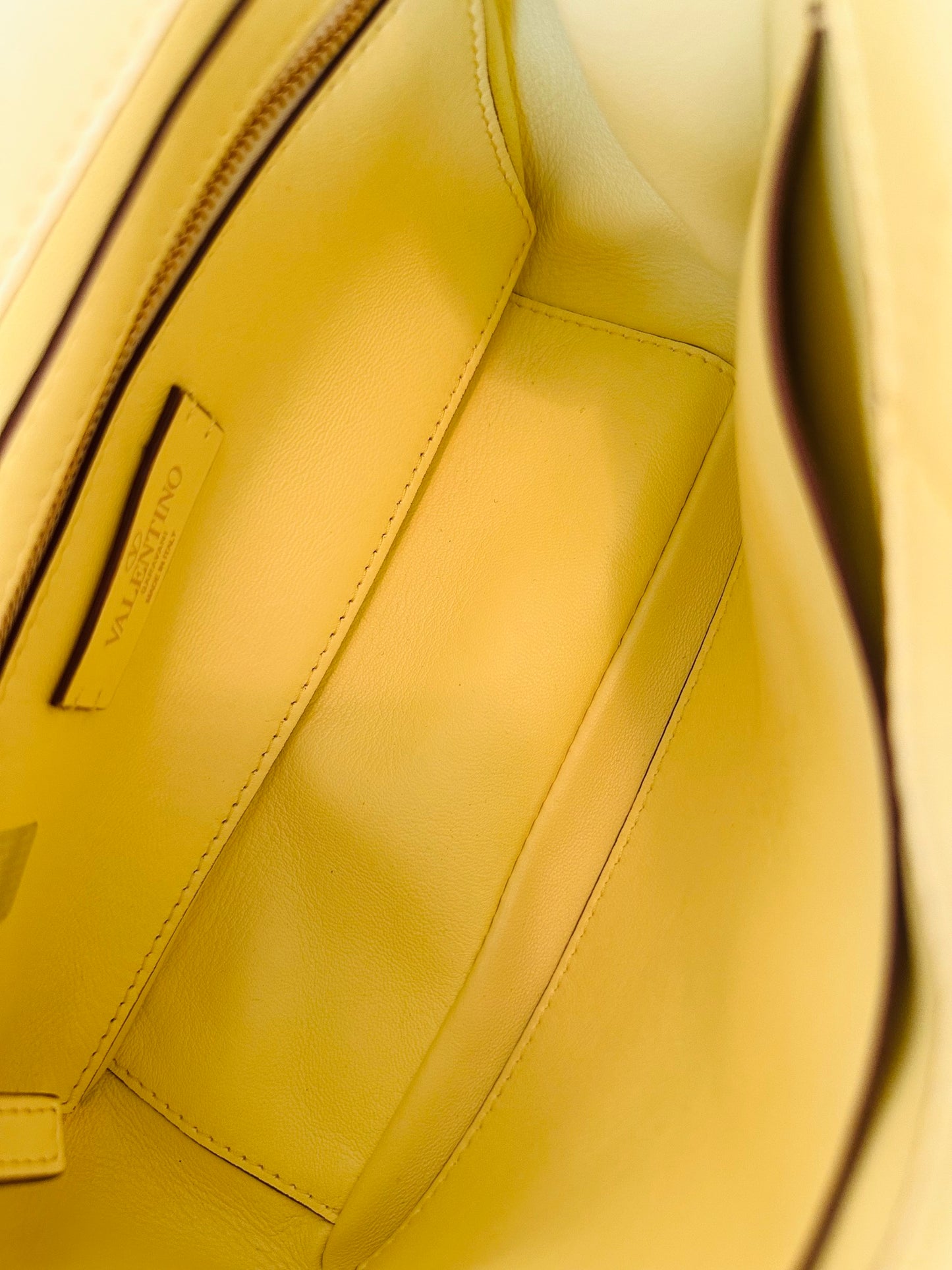 Valentino yellow Stud Roman bag