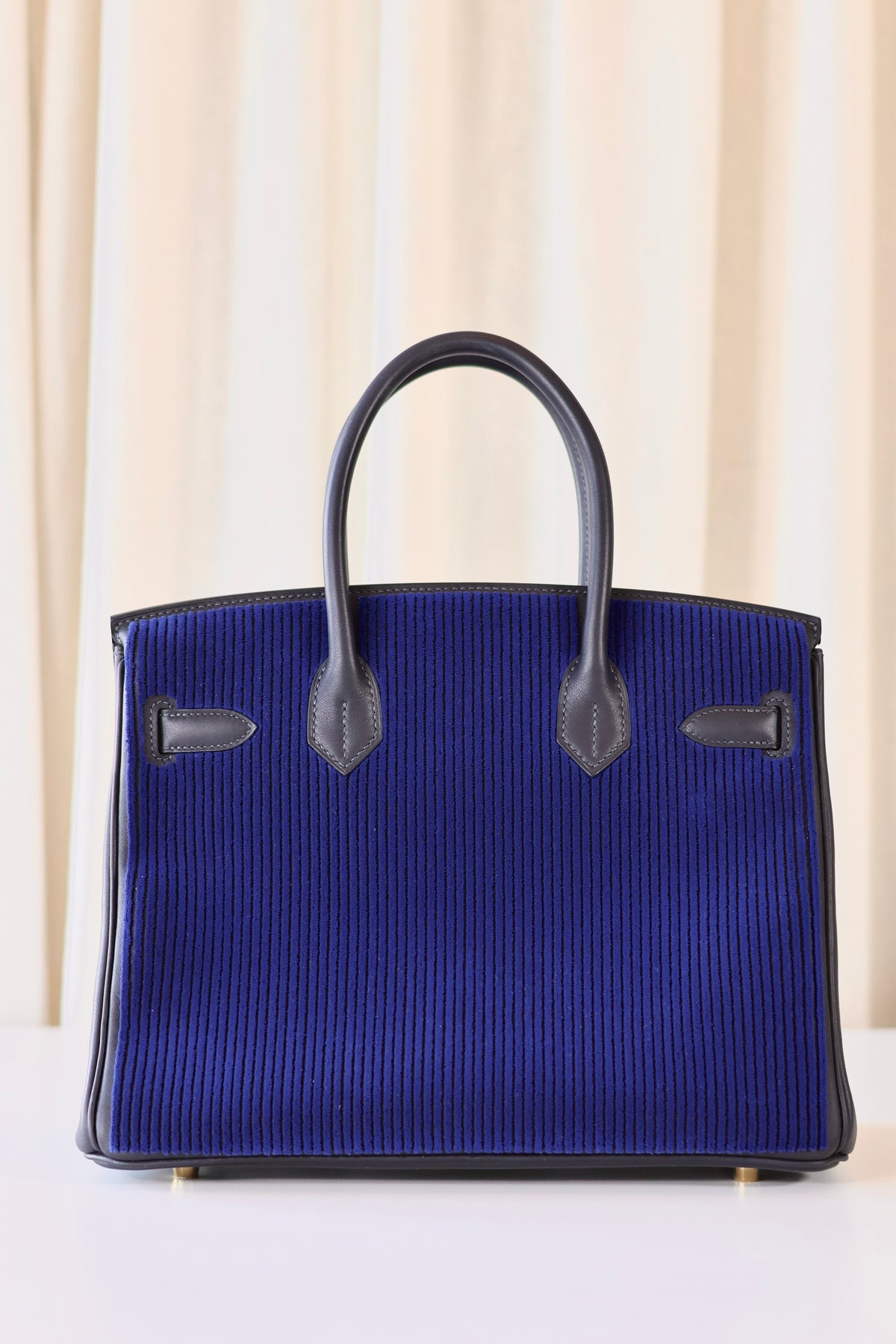 Hermès Birkin 30 Côte à Côte Tuffetage Bleu Saphir - Cabane