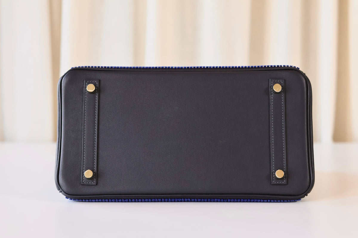 Hermès Birkin 30 Côte à Côte Tuffetage Bleu Saphir - Cabane