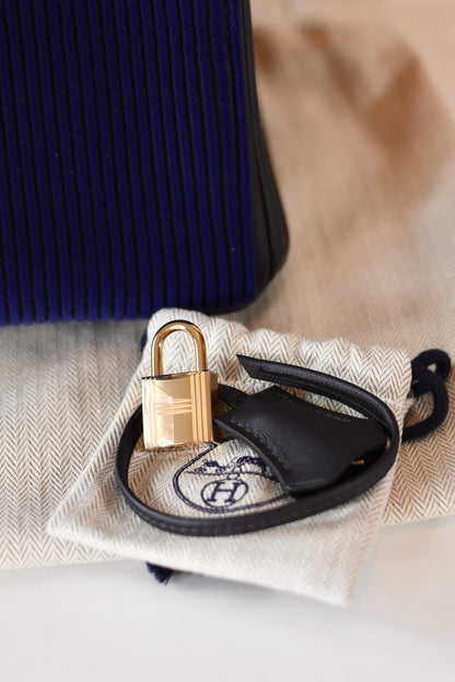Hermès Birkin 30 Côte à Côte Tuffetage Bleu Saphir - Cabane