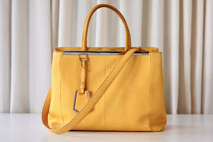 Fendi Elite Phyton Yellow shoulder bag