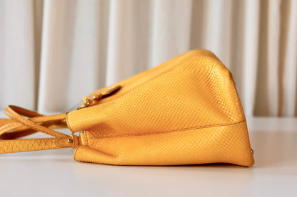 Fendi Elite Phyton Yellow shoulder bag