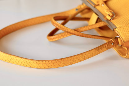 Fendi Elite Phyton Yellow shoulder bag