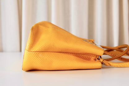 Fendi Elite Phyton Yellow shoulder bag