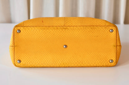 Fendi Elite Phyton Yellow shoulder bag