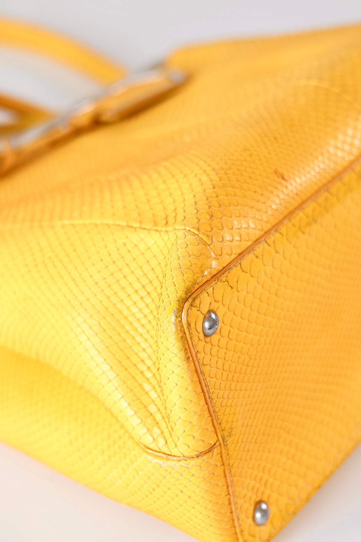 Fendi Elite Phyton Yellow shoulder bag