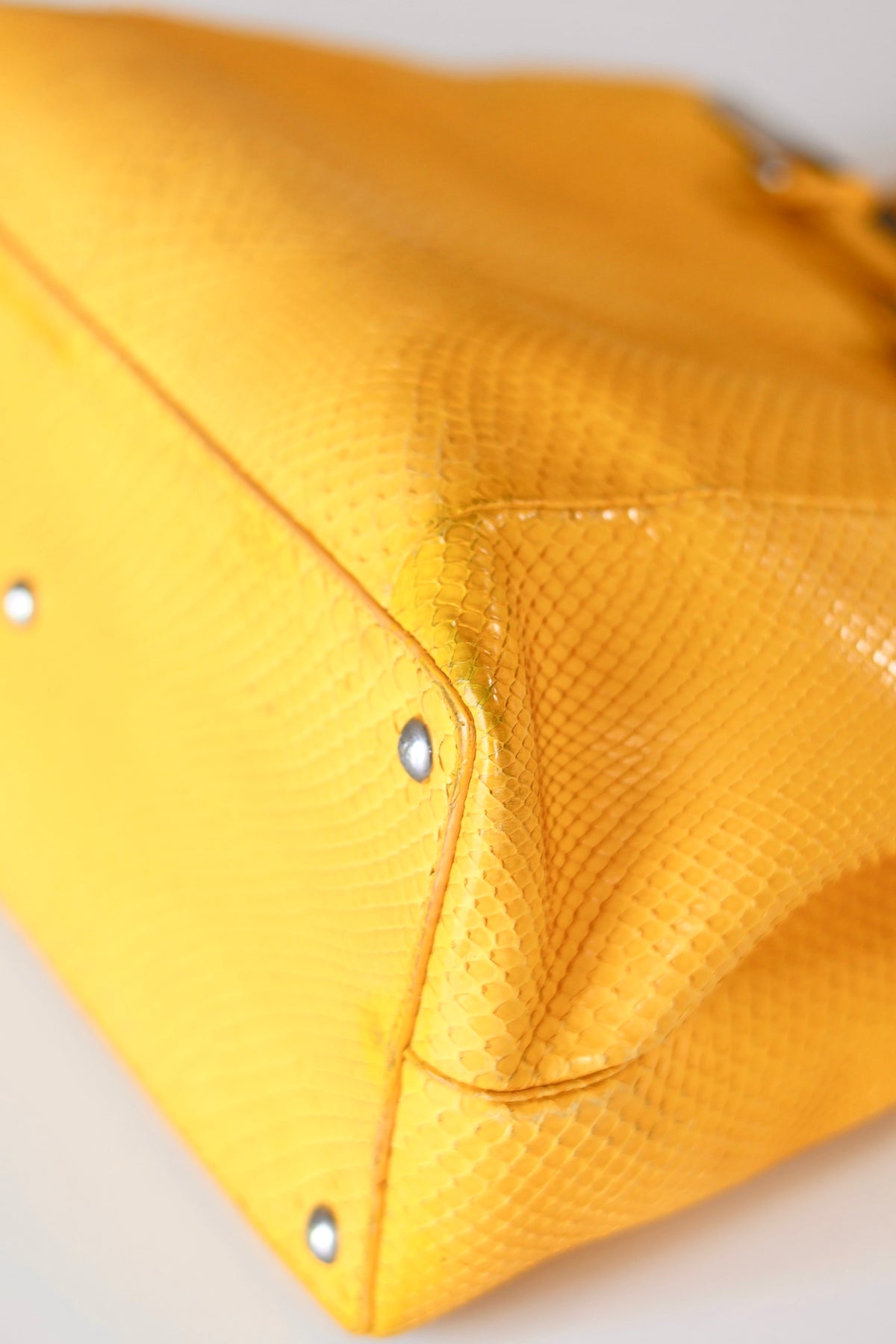 Fendi Elite Phyton Yellow shoulder bag